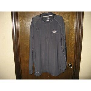 Mens Nike Dri-Fit Oklahoma State 2 Tone Gray 1/4 Zip Pullover Jacket Shirt 2XL